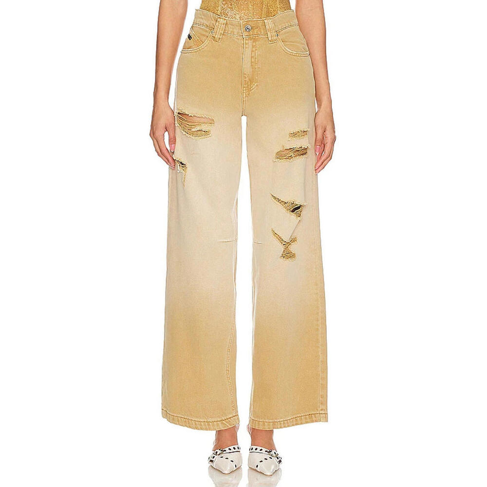 RtA Women's Wide Leg Jeans Distressed Savanna ombre wash size 25 $495msrp